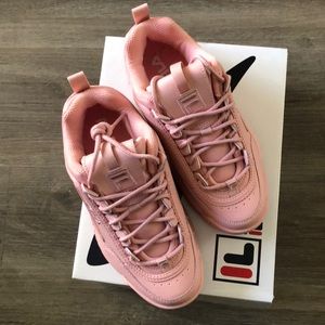 Pink Fila sport shoes